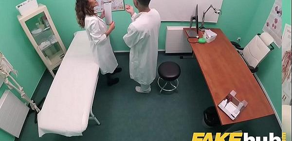  Fake Hospital Double helping of doctors hot cum for sexy Spanish student